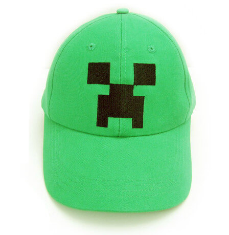 Зелёная кепка по игре Майнкрафт